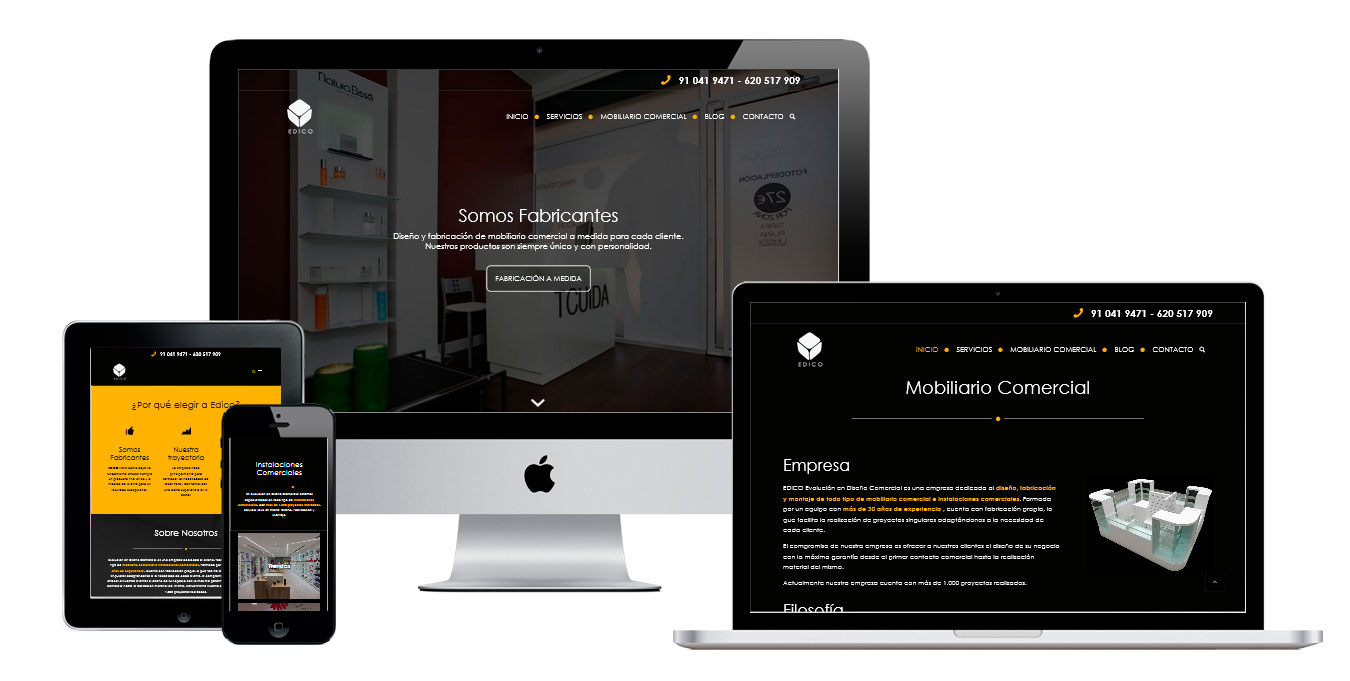 Página Web para Edico Mobiliario Comercial