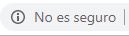 sitio web no seguro